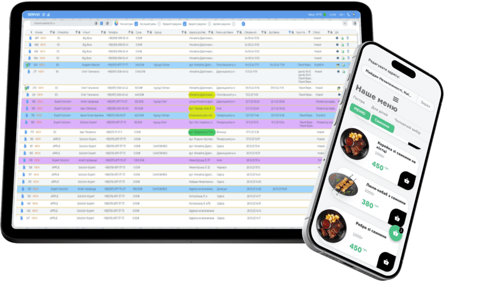 Order and delivery center