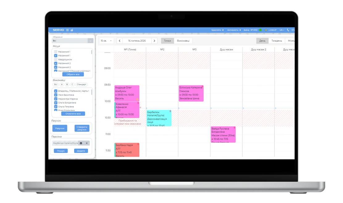 SERVIO Planner for planning procedures in sanatoriums